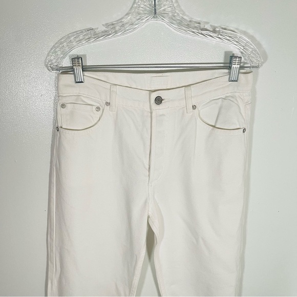 NWT Boyish Tommy High-Rise White Rigid Straight Leg Denim Distressed Waist 28 - Picture 4 of 13